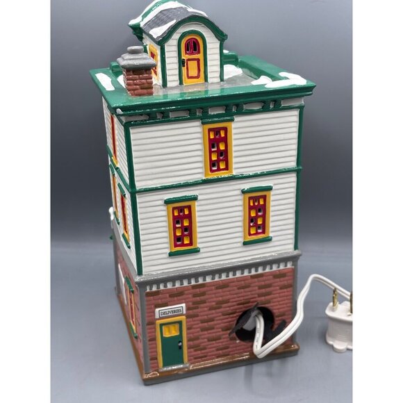 Vtg Dept 56 Ceramic Lighted Secret Gardner Florist Christmas Village - Picture 7 of 12